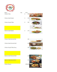 RU Foods menu 2