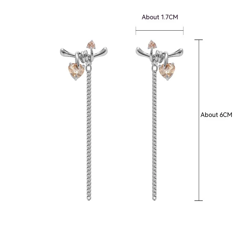 Title 1, Collier en zircon cœur orange pour femmes, un b...
