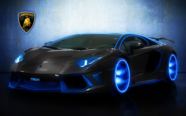 Lamborghini Aventador Tron Theme