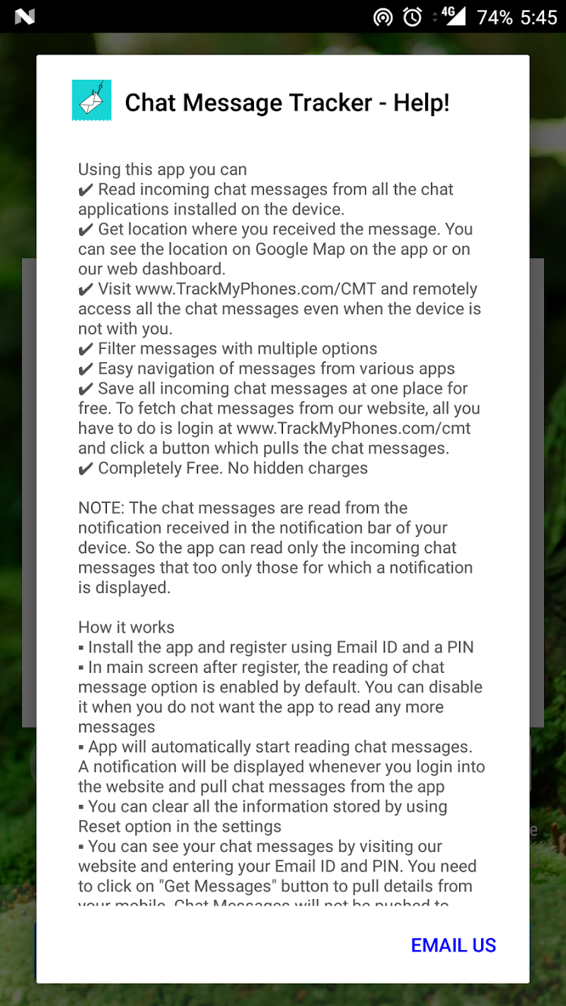 Скриншот Chat Message Tracker - Remote