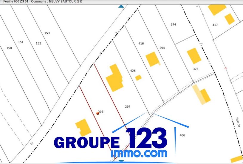  Vente Terrain à bâtir - 1 940m² à Neuvy-Sautour (89570) 