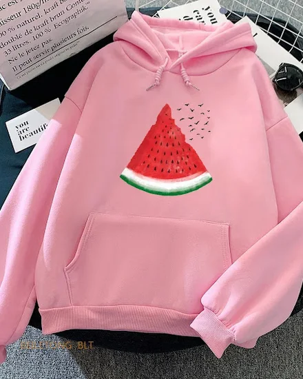 Watermelon PalestineWatermelon Graphic Printing Sweatshir... - 3