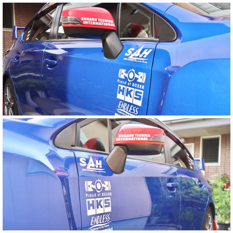 WRX STIの洗車してピカピカ・ステッカーチューンに関するカスタム事例の投稿画像3枚目