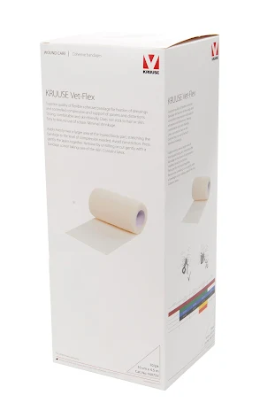 KRUUSE Vet-Flex, vit, 10 cm x 4,5 m, 10 st