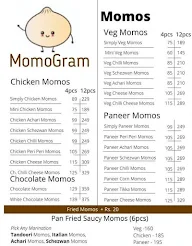 Momo Gram menu 2