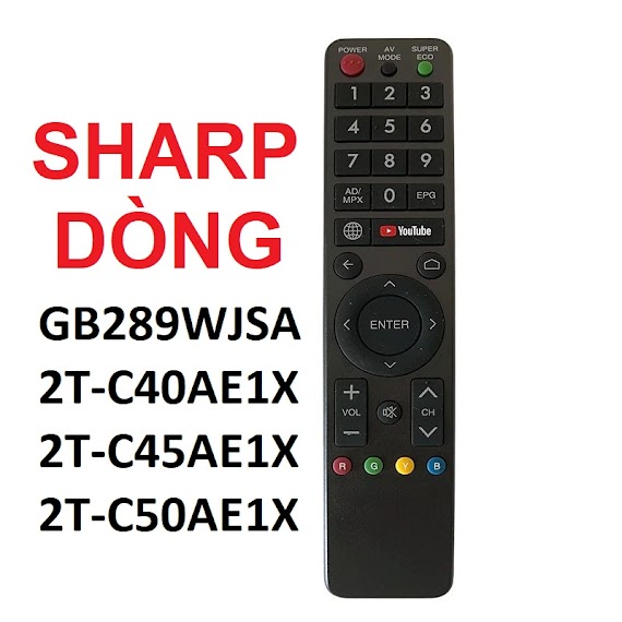 Remote Điều Khiển Tivi Sharp Smart Dòng Gb289Wjsa 2T - C40Ae1X 2T - C45Ae1X 2T - C50Ae1X