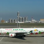 eva air - hello kitty airplane in Tokyo, Japan 