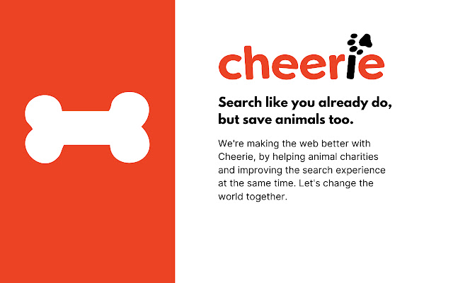 Cheerie  - You Search. We Donate. chrome extension