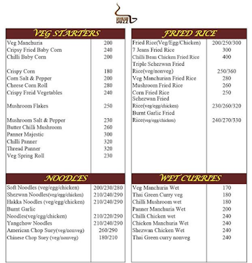 Brew Buzz menu 