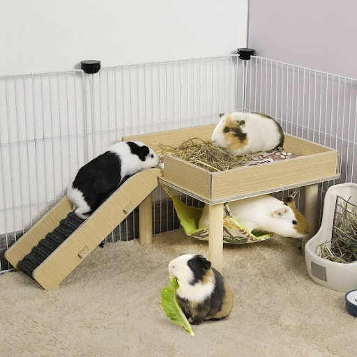 Pets Wood Hideout Small Guinea Pigs Hamster Castle Nest House Play Toy Rest Shed 6XDD