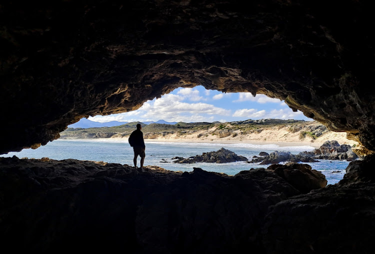 The Stone Age settlement of Klipgat Cave on the shores of Walker Bay. Picture: RICHARD HOLMES