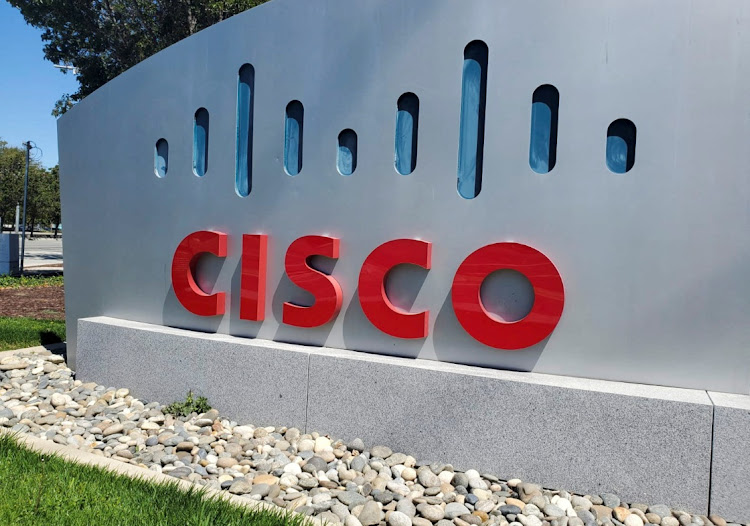 Outside the offices of communications and security tech giant Cisco Systems in San Jose, California, the US, August 11 2022. Picture: PARESH DAVE/REUTERS