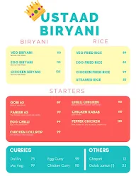 Ustad Biryani menu 1