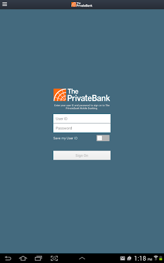 The PrivateBank Mobile Tablet