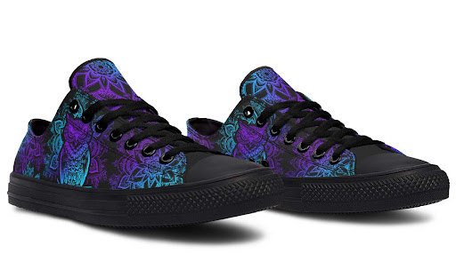 Title 5, Fashion Print Couple Low-Top Canvas Shoes, offe...