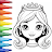 Princess Coloring Game Glitter icon