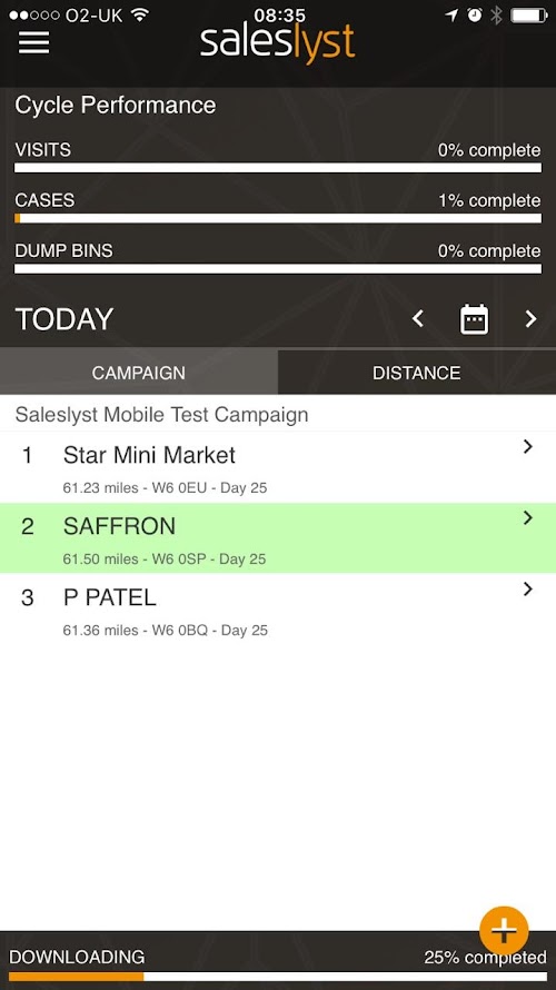 Android application Saleslyst screenshort