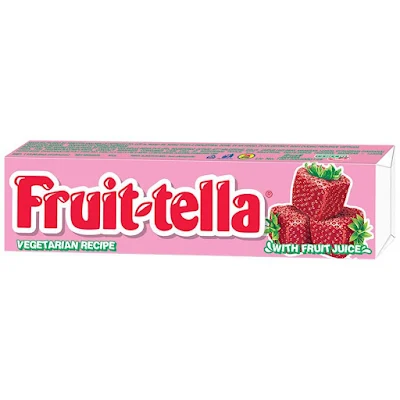 Fruit-tella Chewy Toffee Stick - Strawberry Flavour - 4 x 45 g