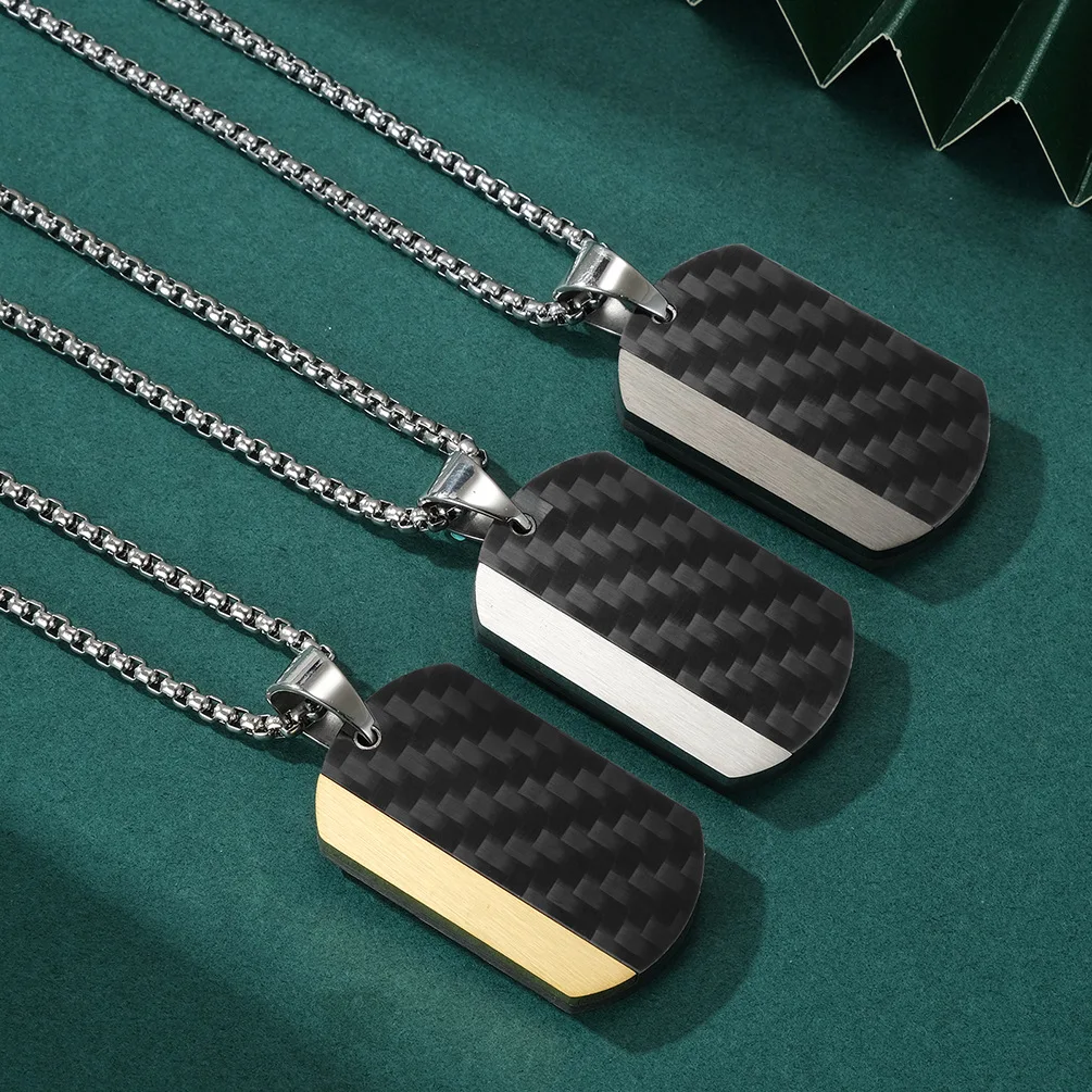 Title 3, Collier et pendentif pour homme en acier inoxyd...