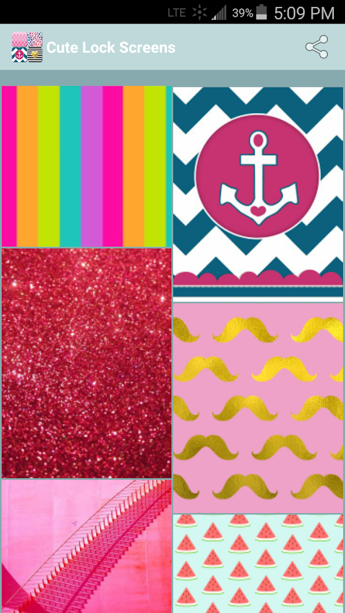 Android application Cute Lock Screens screenshort