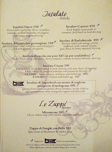 Caffe Tonino menu 