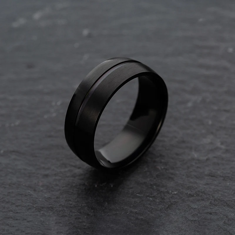 Stainless Steel Drip Ring 8mm Wide. Non-fading simplicity ornament. Popular three-piece suit offering stylish protection