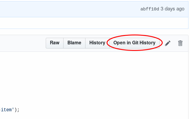 Git History Browser Extension chrome extension