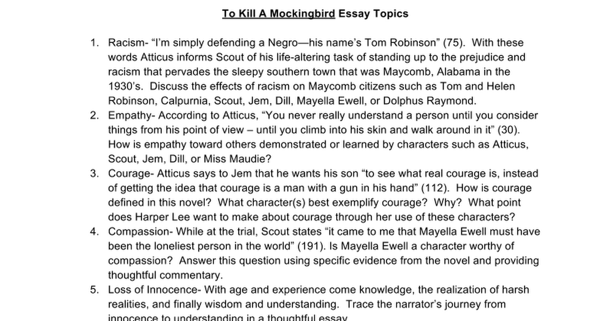 Miss maudie essay