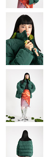 Title 3, FUNKYFUN Stand-up Collar Warm Solid Color Bread...