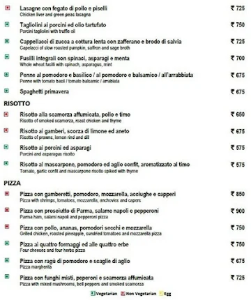 Incanto - The Zuri menu 