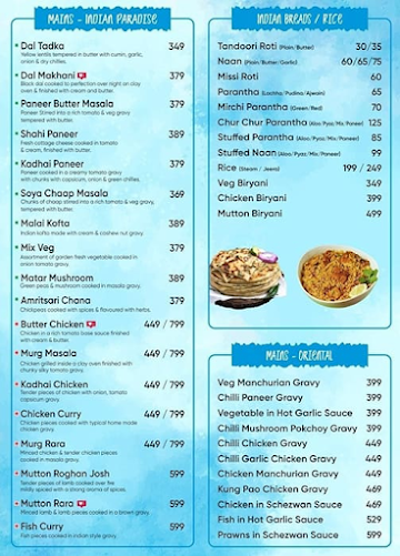 House Of Cabanas menu 