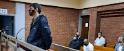 Jurgen Vandekeere, showing a dramatic weight loss in the time between his arrest and sentencing, in the dock of the high court sitting in Benoni.