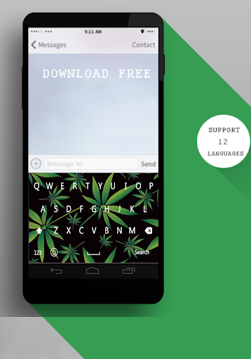 Black Falling Weed Keyboard