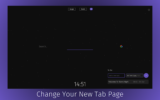 New Tab - Starry Night