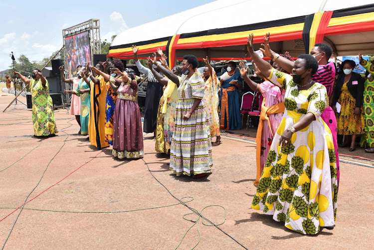 Ugandan women at International Women’s day celebrations.