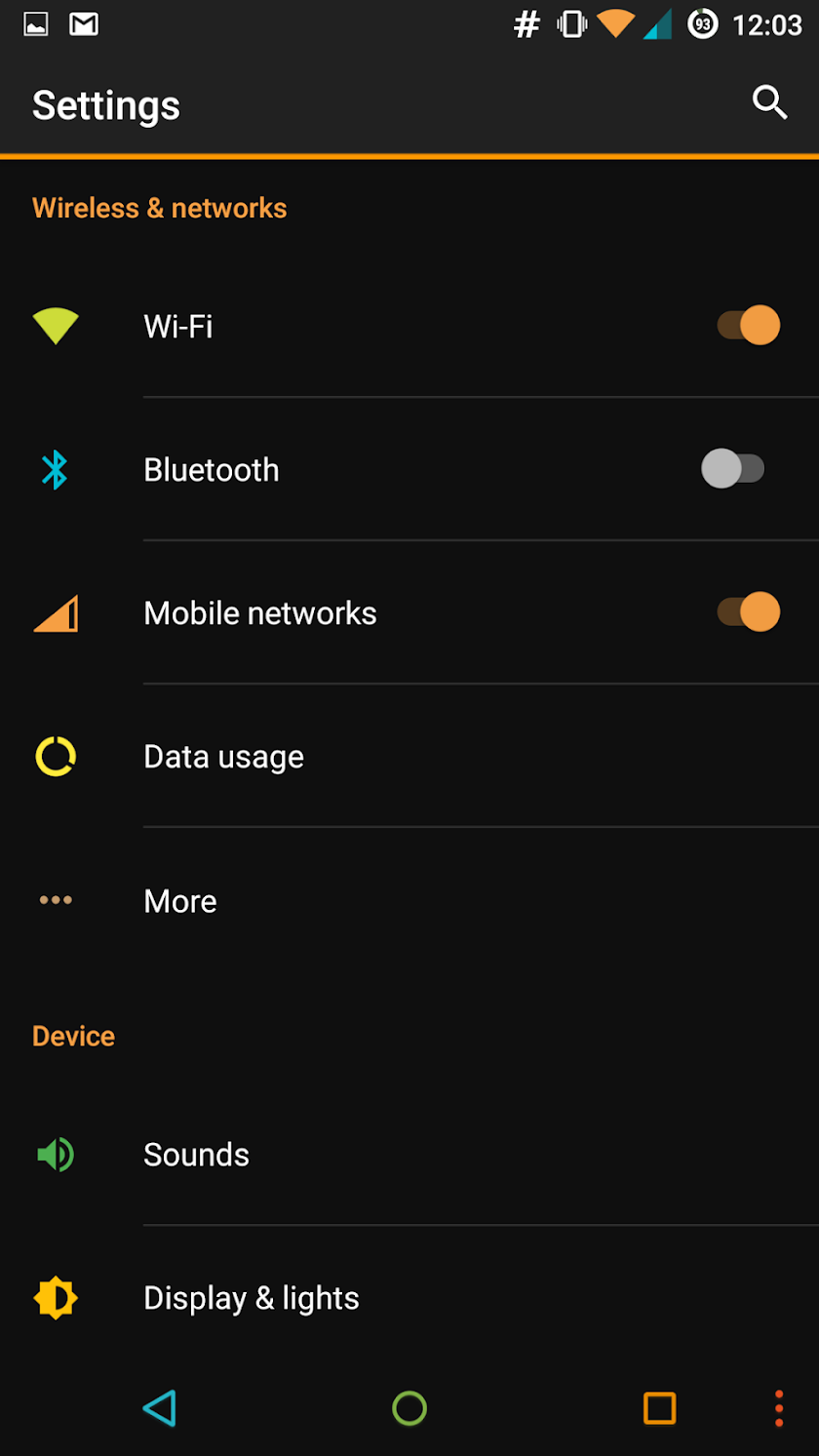Pastel Colors Dark Theme CM13 Screen 2