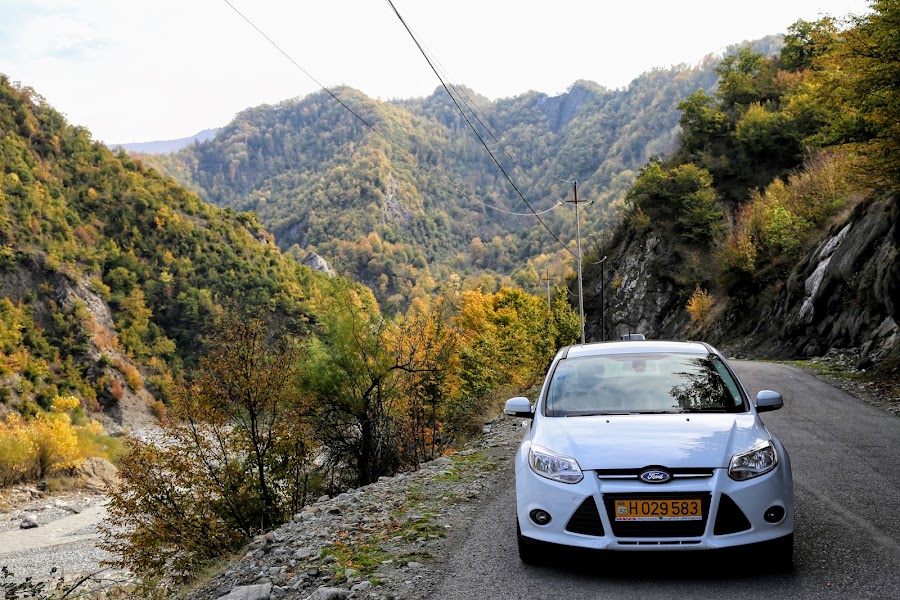 Azerbejdżan, droga do Lahica, Lahic Yolu