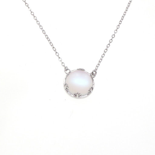 Title 1, S925 Sterling Silver Moonstone Necklace Branch ...