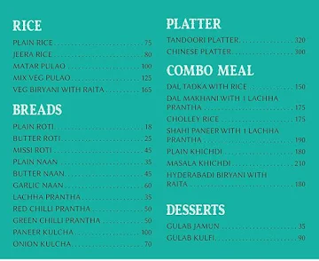 Kanha's menu 