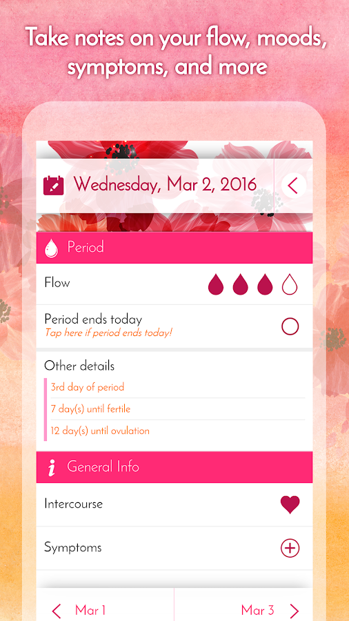 My Calendar Period Tracker Android Apps on Google Play