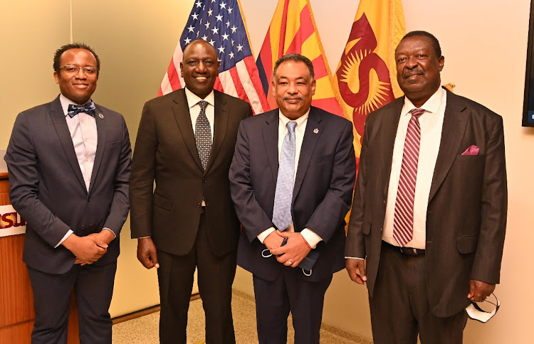 Deputy President and ANC leader Musalia Mudavadi during the meeting in Arizona State University on Thursday, March 4, 2022.