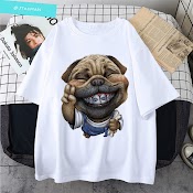 Áo Thun Unisex In Hình Chú Chó Niềng Răng Jteeman, Áo Phông Tay Lỡ Nam Nữ Form Oversize Vải Cotton - Jt29