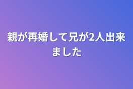 親が再婚して兄が2人出来ました