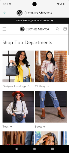 Screenshot Clothes Mentor: Women's Resale