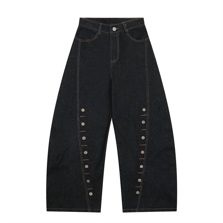 Pantalon large High Street Loose Design Series, coupe ample et décontractée, parfait pour un look tendance et confortable, idéal pour toutes occasions.
