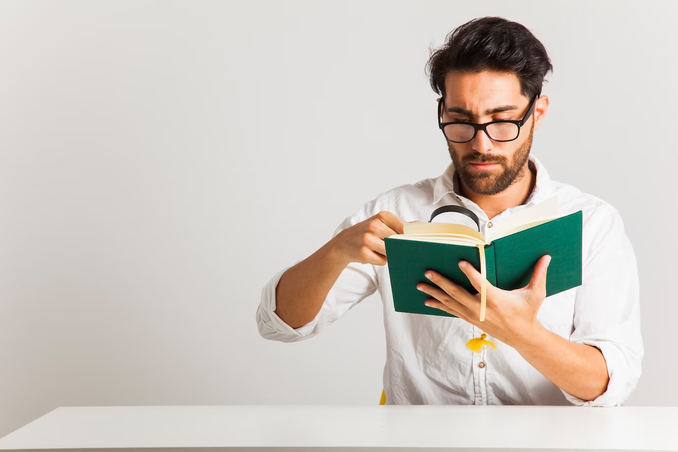 A man reading a book