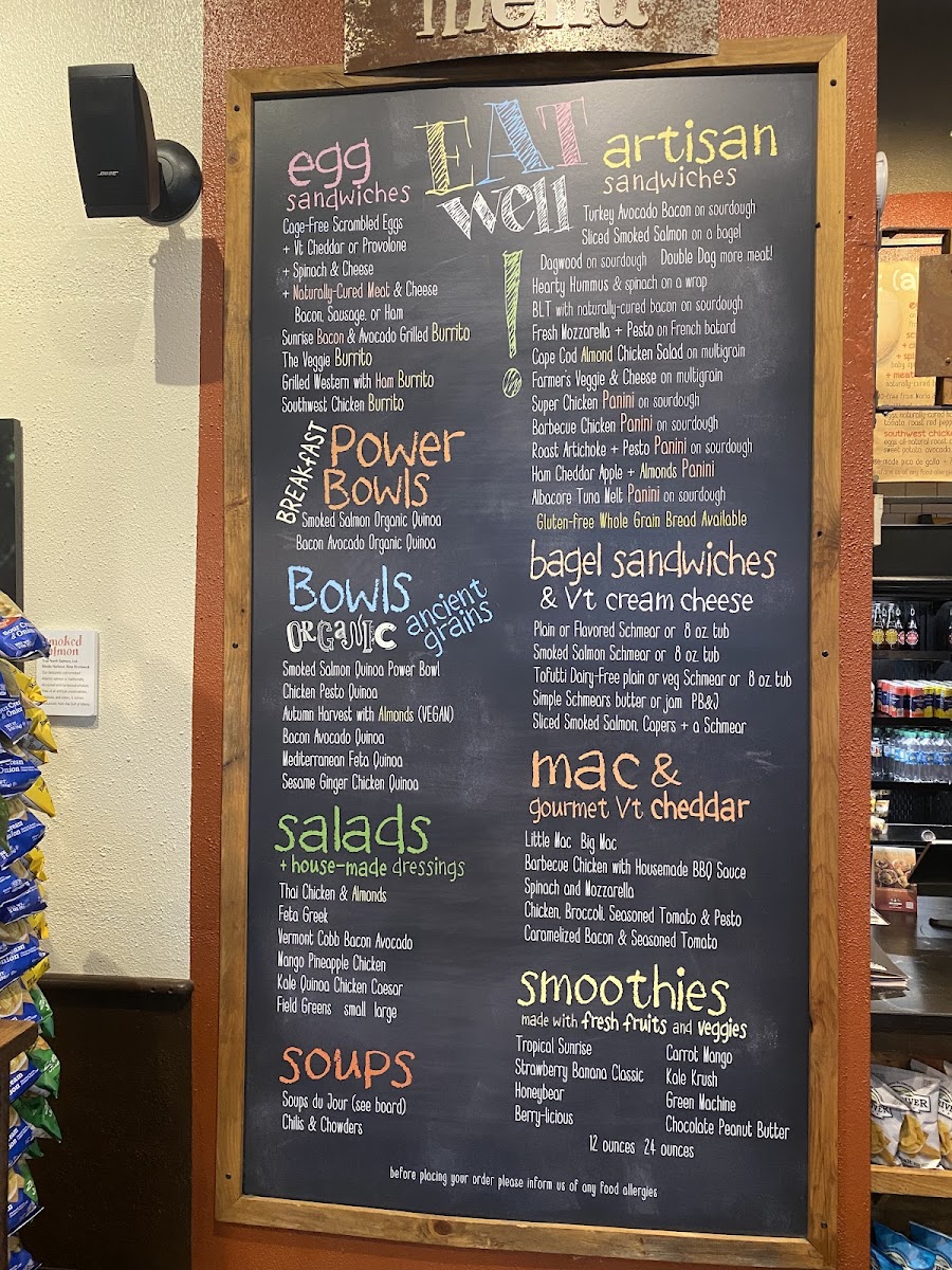 The Works Bakery Cafe gluten-free menu