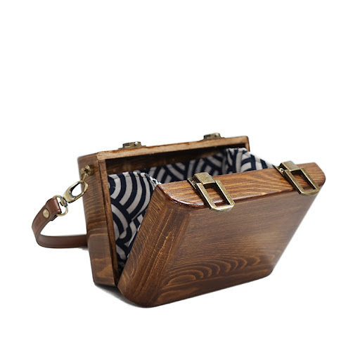 Title 9, Niche Retro Literary Wooden Double Buckle Women...