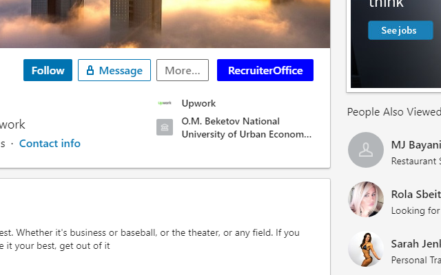 Linkedin Recruiter Office Extension Preview image 0