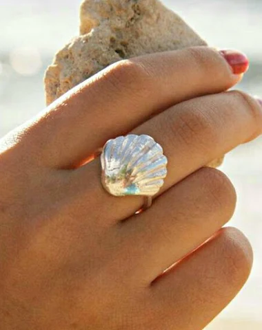 Bague en argent coquillage Mode eur - 0